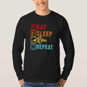 T-shirt Mangez Le Dormir Ravitaillement Paddle Rowboat Can