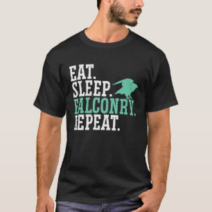 T-shirt Mangez le faucon du sommeil Répéter le faucon de l