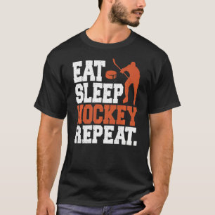 T-shirt Mangez le hockey sur glace Répéter le hockey sur g