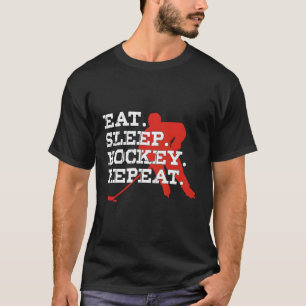 T-shirt Mangez le hockey sur glace Répéter le hockey sur g