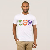 T-shirt Mangez le jeu de sommeil (Devant entier)