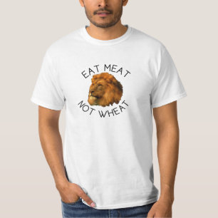 T-shirt Mangez le lion de blé de viande pas, pour des