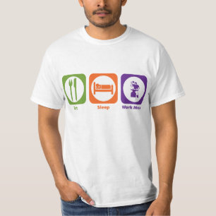 T-shirt Mangez le métal de travail de sommeil