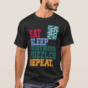 T-shirt Mangez le mot de passe du sommeil puzzles répéter