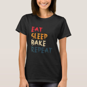 T-shirt Mangez le pain de sommeil Répétez la Cuisine Conce