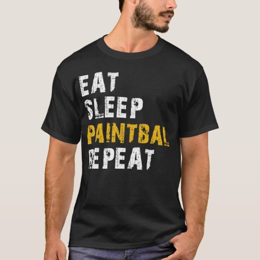 T-shirt mangez le paintball de sommeil (Devant)
