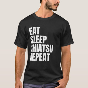 T-shirt mangez le shiatsu de sommeil répéter