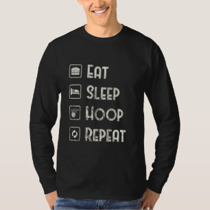 T-shirt Mangez Le Sleep Hoop Répéter Pour Un Joueur De Bas