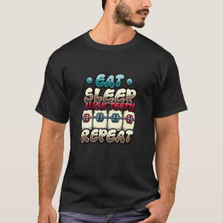 T-shirt Mangez le sommeil Aligner les dents Répéter Orthod