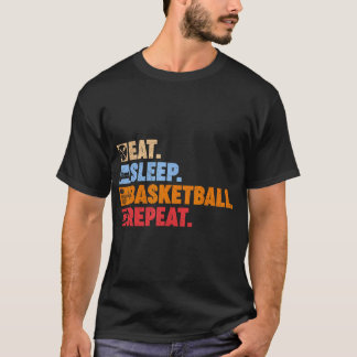 T-shirt Mangez Le Sommeil Basket Répéter Ados Filles Garço