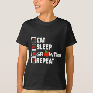 T-shirt Mangez Le Sommeil Croissance Mon Jardin Répéter Ga