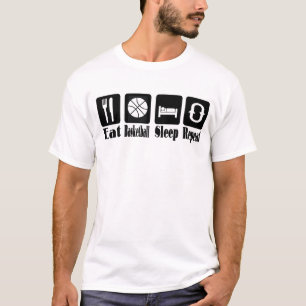 T-shirt mangez le sommeil de basket-ball et le répétez