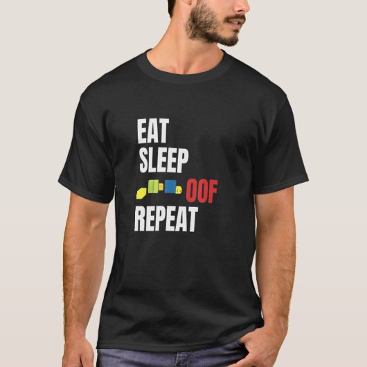 T-shirt Mangez le sommeil d'une idée de joueurs de mème ré (Devant)