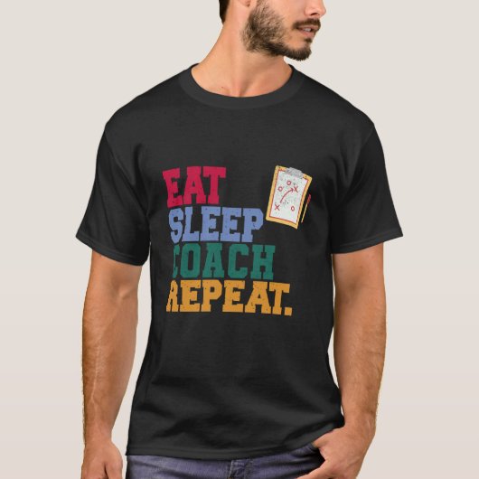 T-shirt Mangez le sommeil entraîneur répéteur entraîneur 1 (Devant)