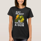 T-shirt Mangez Le Sommeil Et Courez Avec Un Paintball D'Ar (Devant)