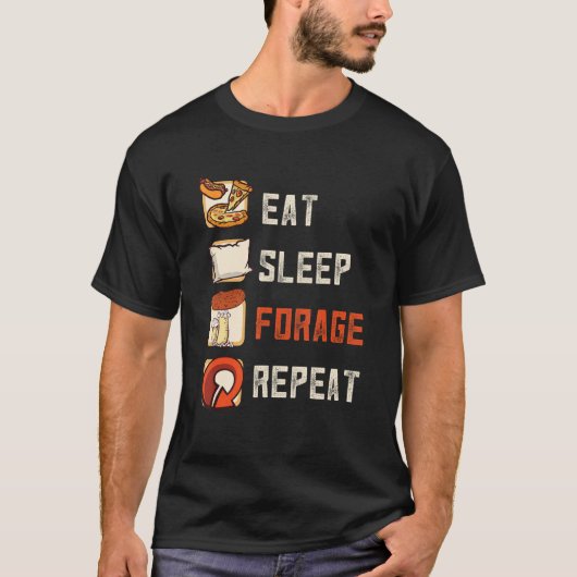 T-shirt Mangez le sommeil fourrage Répétez la nourriture d (Devant)