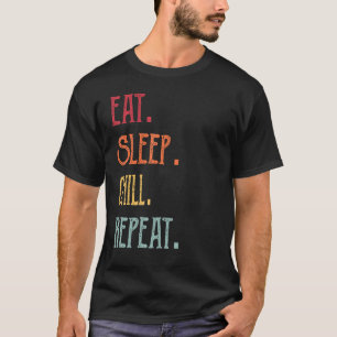 T-shirt Mangez le sommeil froid Répéter