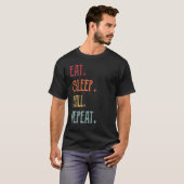 T-shirt Mangez le sommeil froid Répéter (Devant entier)