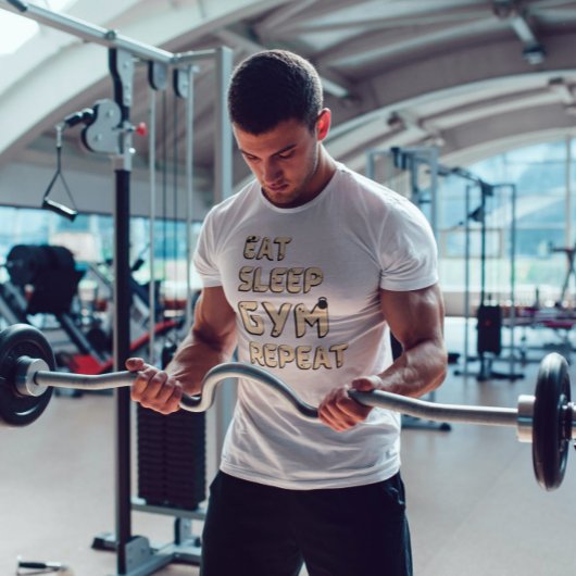 T-shirt Mangez le sommeil gymnase répéter motivation citer