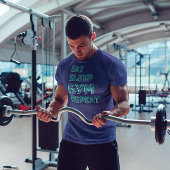 T-shirt Mangez le sommeil gymnase répétition motivation ci