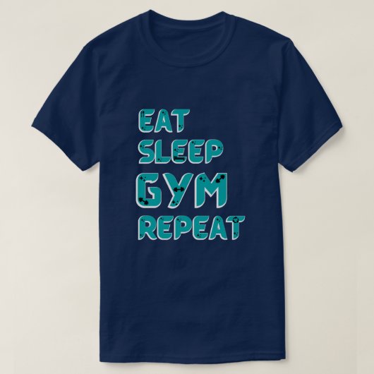 T-shirt Mangez le sommeil gymnase répétition motivation ci (Design devant)