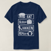 T-shirt Mangez le sommeil Hakken Répéter Gabber Hardstyle (Design devant)
