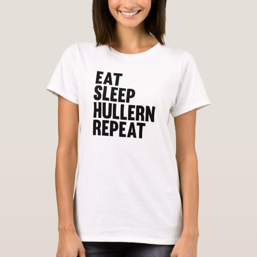 T-shirt Mangez Le Sommeil Hullern Répétez Le Sport Avec Le (Devant)