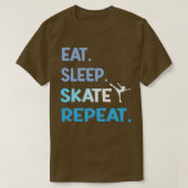 T-shirt Mangez le sommeil Ice patinage Danse Figure Répéti (Design devant)