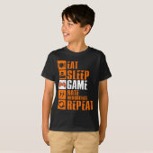 T-shirt Mangez le sommeil Jeu Haine Minorités Répéter (Devant entier)