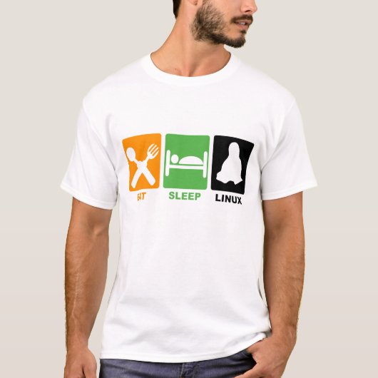 T-SHIRT MANGEZ LE SOMMEIL LINUX (Devant)