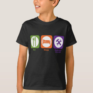 T-shirt Mangez le sommeil maintiennent des avions