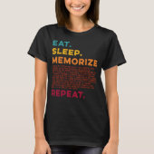 T-shirt Mangez le sommeil Mémoriser Répéter le cercle de c (Devant)