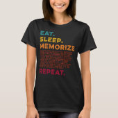 T-shirt Mangez le sommeil Mémoriser Répéter le cercle de c (Devant)