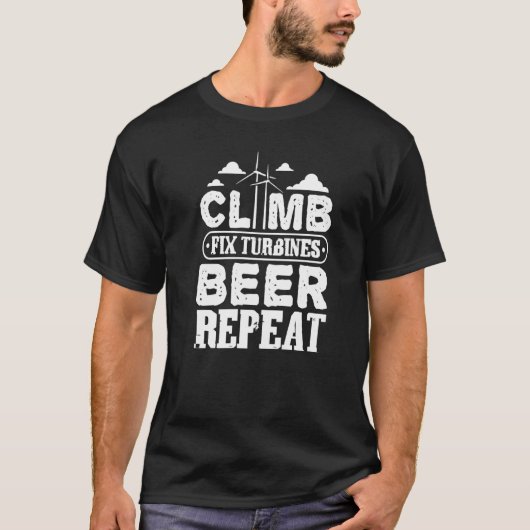 T-shirt Mangez le sommeil Monter Fixer Vertical Vent Turbi (Devant)