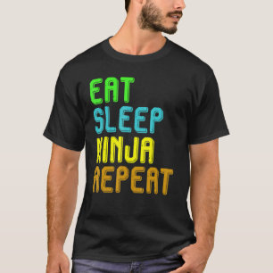 T-shirt Mangez Le Sommeil Ninja Répétez Les Chemises Enfan
