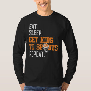 T-shirt Mangez Le Sommeil Obtenez Les Enfants Sport Basket