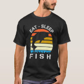 T-shirt Mangez Le Sommeil Poisson Répétez L'Amour Aux Pois (Devant)
