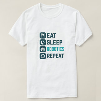 T-shirt Mangez Le Sommeil Robotique Répéter Chemise, Chemi
