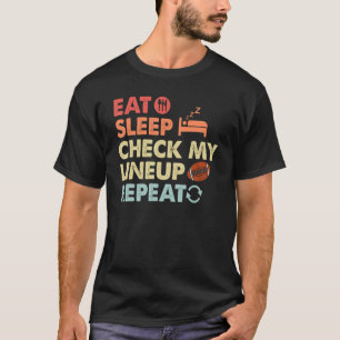 T-shirt Mangez le sommeil Vérifier ma gamme Répéter le foo