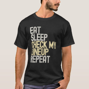 T-shirt Mangez le sommeil Vérifier ma gamme Répéter le foo