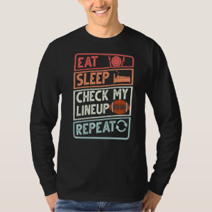 T-shirt Mangez le sommeil Vérifier ma gamme Répéter le ret