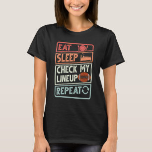 T-shirt Mangez le sommeil Vérifier ma gamme Répéter le ret