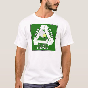 T-shirt Mangez le TENNIS de JEU de sommeil !