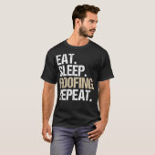 T-shirt Mangez le toit du sommeil Répéter le toit  (Devant entier)