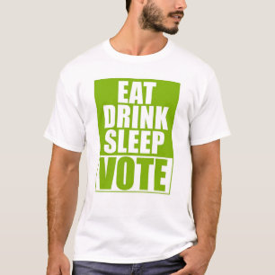 T-shirt Mangez le vote de sommeil de boissons