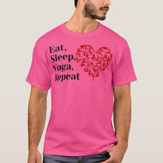 T-shirt Mangez le yoga du sommeil Répéter 1