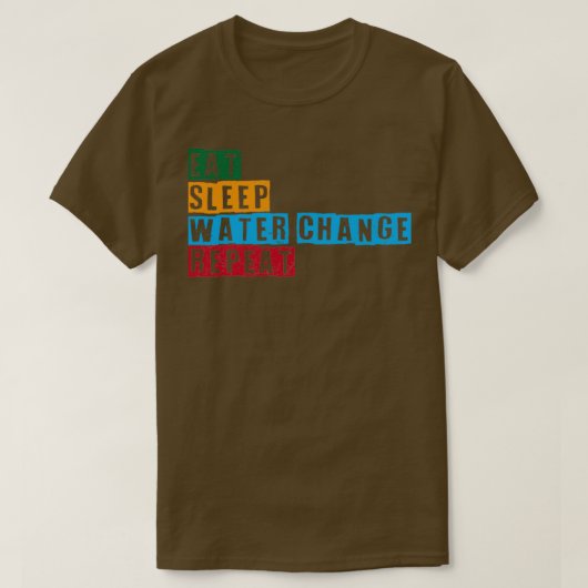 T-shirt Mangez l'eau du sommeil Changer Répéter (Design devant)