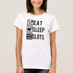T-shirt Mangez les chemises drôles de jeu de fentes de