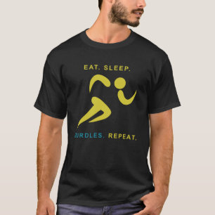 T-shirt Mangez les obstacles du sommeil Répétez la piste e