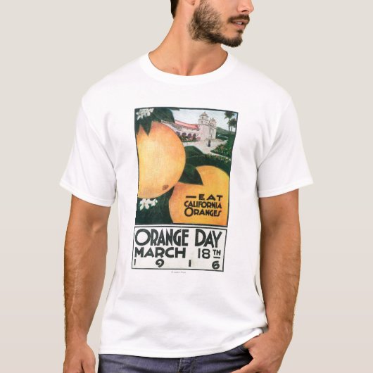 T-shirt Mangez les oranges de CA le jour orange (Devant)